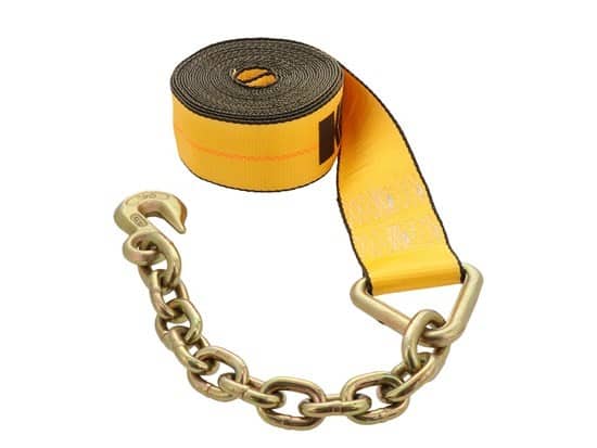 Kinedyne 3" by 30' Winch Strap with Chain Anchor