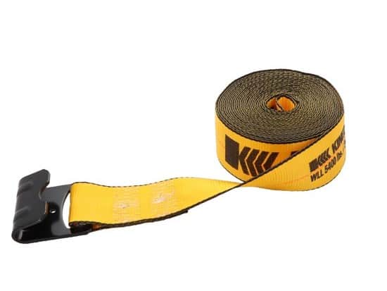 Kinedyne 3" by 30' Winch Strap with Flat Hook 323021