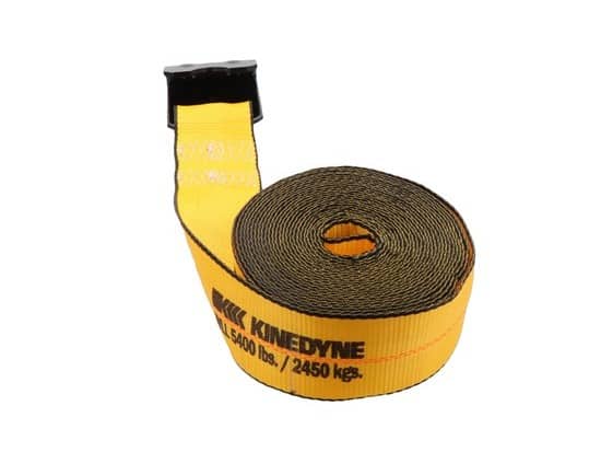 Kinedyne 3" by 30' Winch Strap with Flat Hook 323021