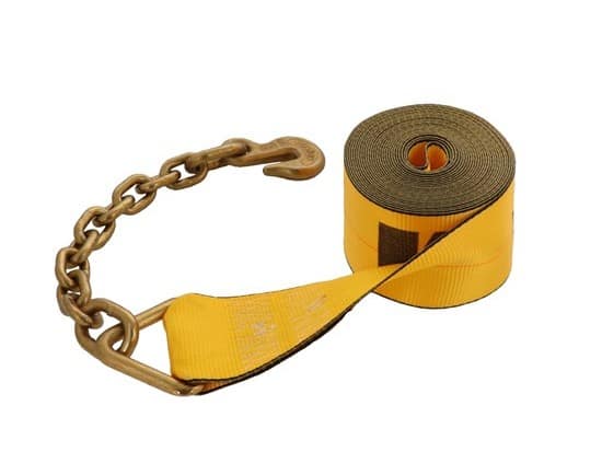 Kinedyne 4" by 30' Winch Strap with Chain Anchor