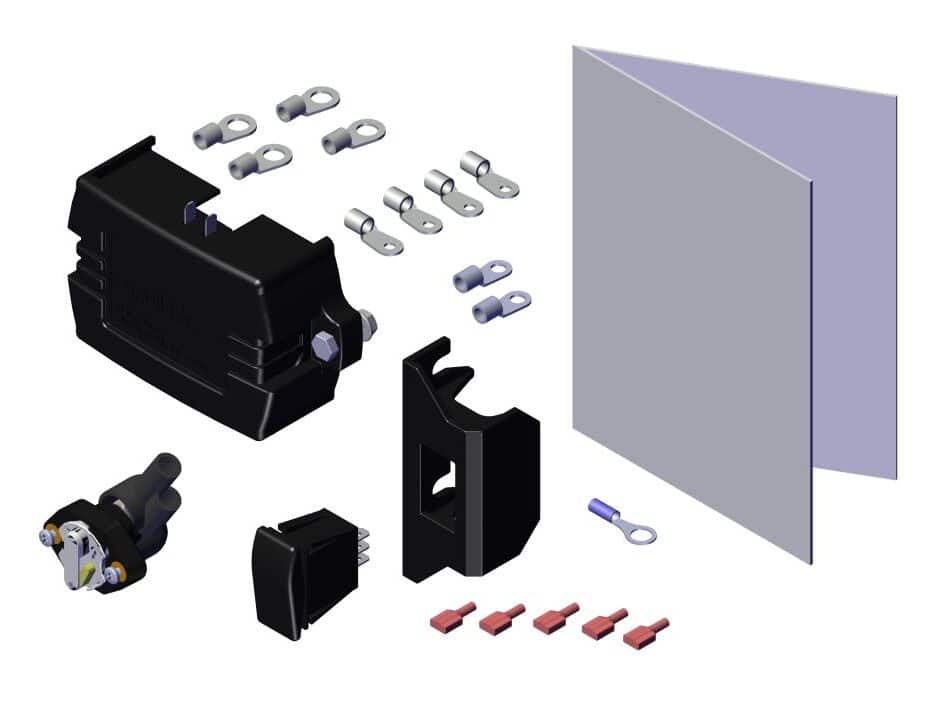 Roll Rite 10698 Reversing Relay Kit with Rocker Switch and 35A Manual Reset Breaker 10914