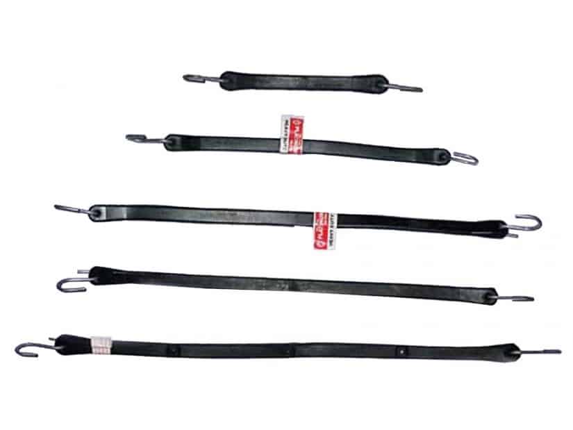 Rubber Tarp Bungee Straps with Crimped S-Hooks