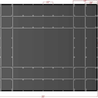 16' x 20' Steel Tarps diagram with dimensions