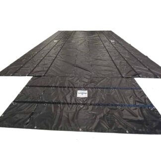 Steel Tarp with 2 Rows of D-rings and End Flap – 16oz