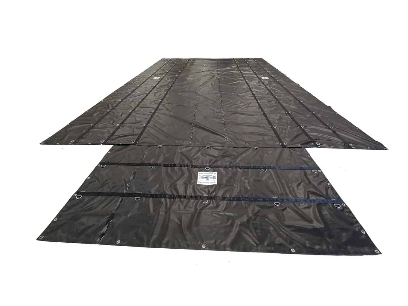 Steel Tarp with 2 Rows of D-rings and End Flap – 16oz