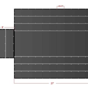 24' X 27' with flap Lumber Tarp diagram with dimensions
