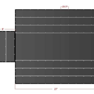 24' X 27' with flap Lumber Tarp diagram with dimensions