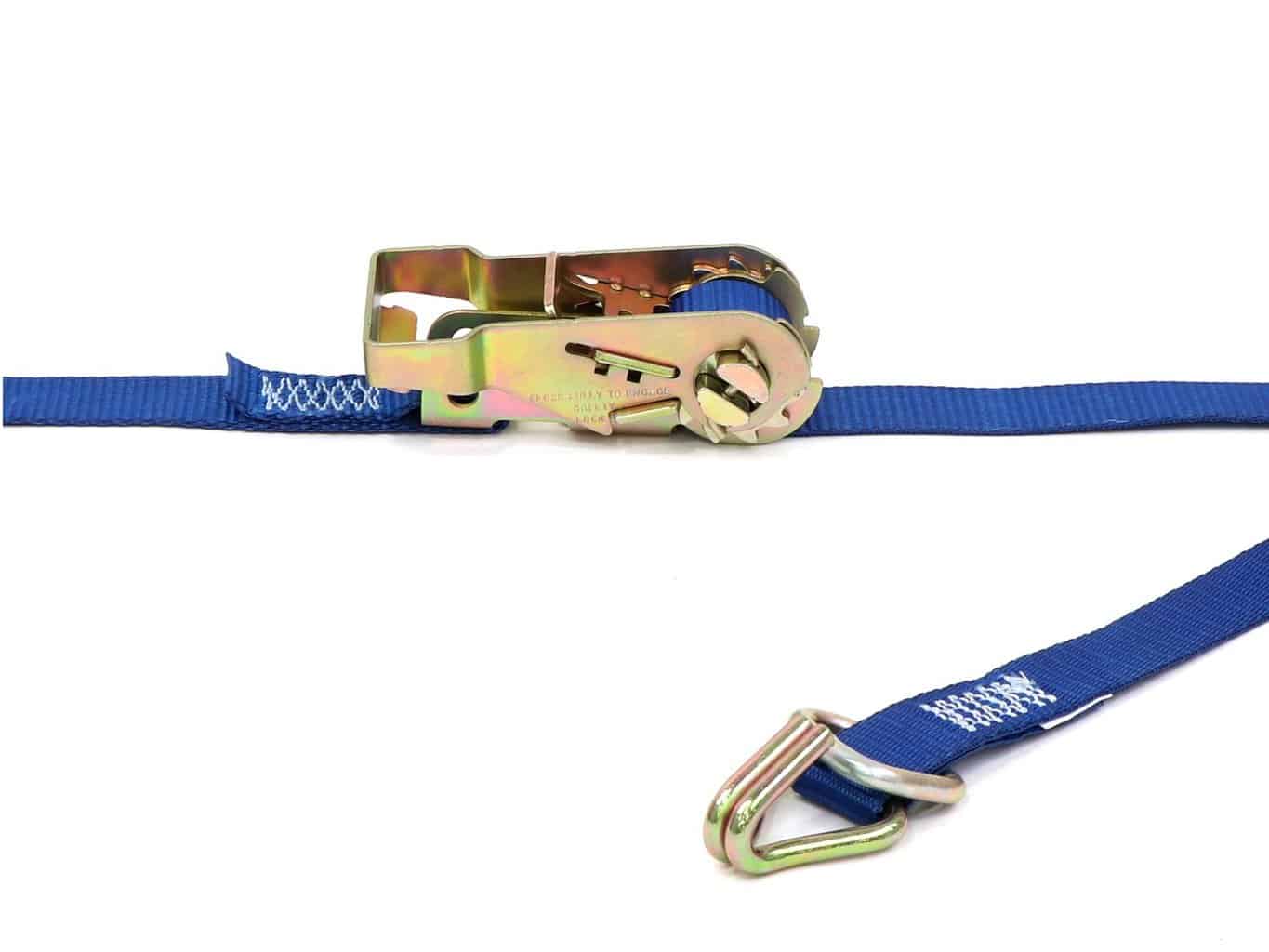 Kinedyne 1" by 12' Heavy-Duty Ratchet Utility Strap with Wire Hook & D-Ring