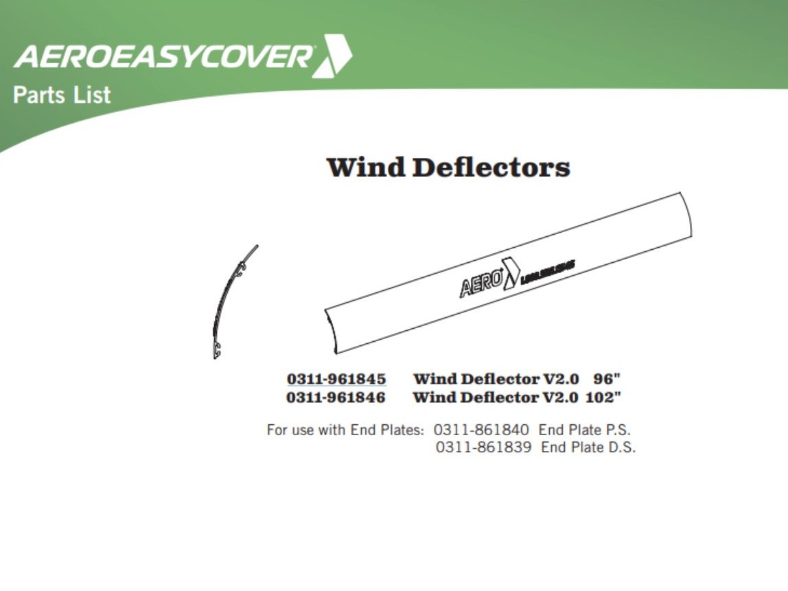 Aero 0311-961845 Wind Deflector for Easy Cover System