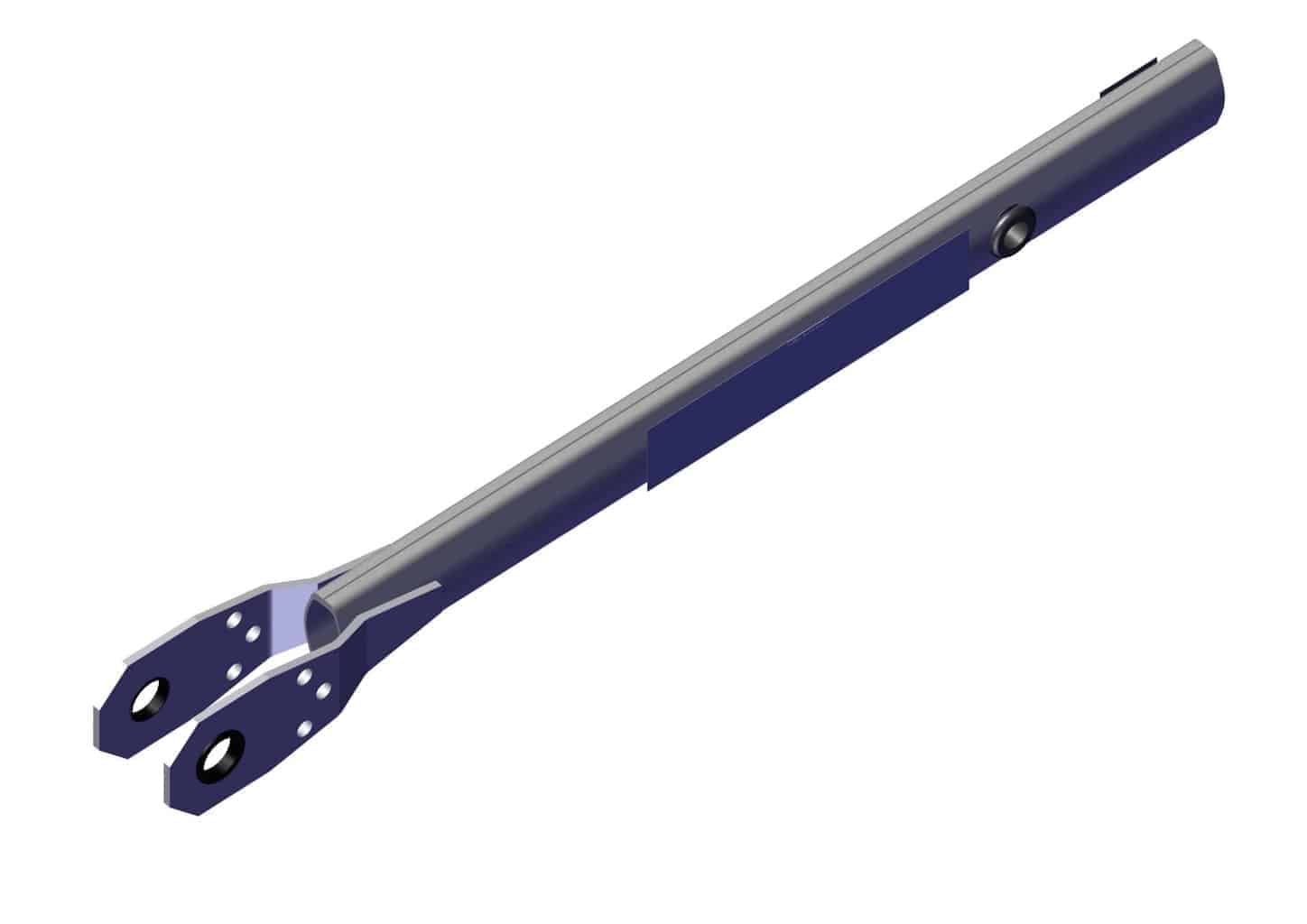 Roll Rite 46980, 31" Base Pivot Tube with Side Plates (Round Top)