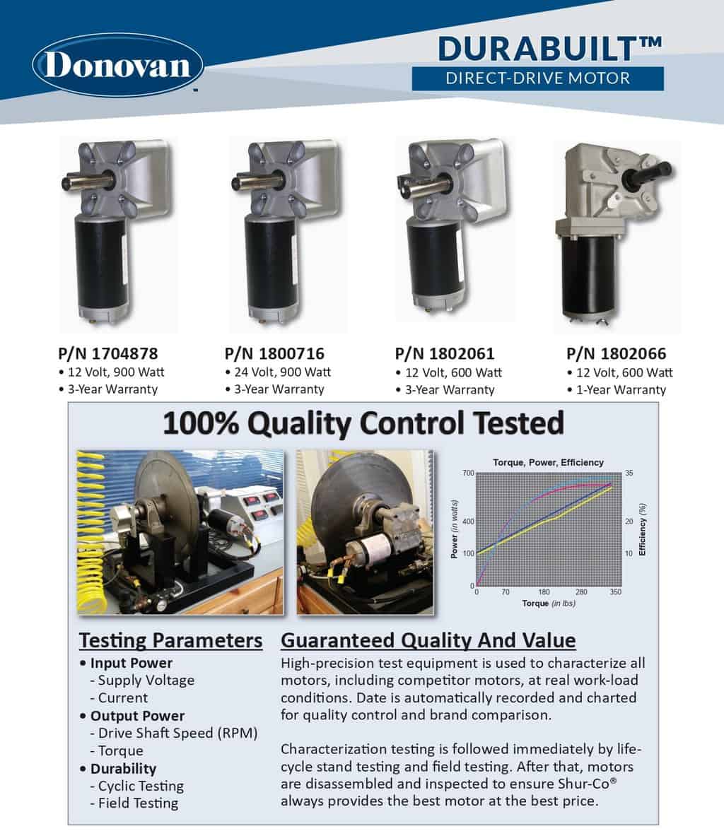 Donovan 1802061 Tarp Motor
