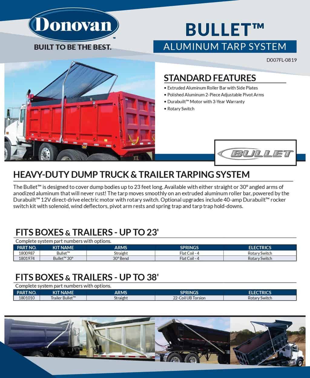 Donovan Bullet Product Flyer