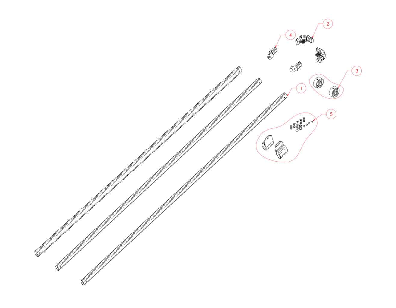 Roll Rite 76710 Tension Tarp Bow Set