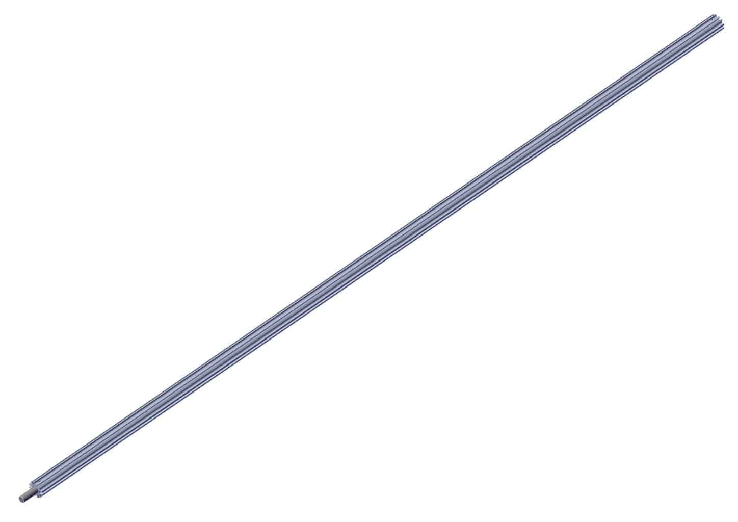 Roll Rite 31040 Axle, 103" Pre-Threaded Tarp Axle with Stub Shaft
