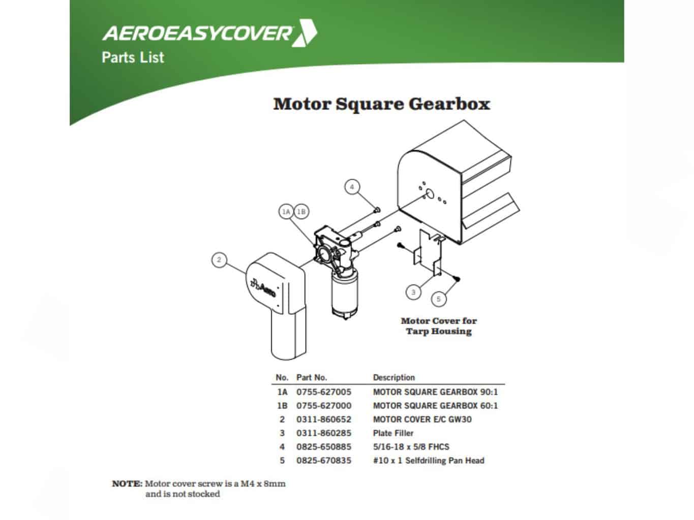 Aero 0311-860652 Aero Motor Cover for Square Motor
