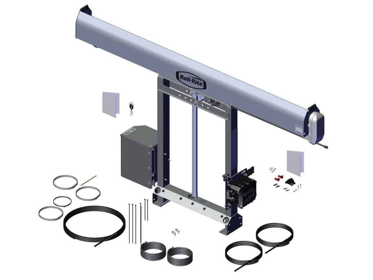 Roll Rite 101473 Super Duty Single Stage Adjustable Tower with Dual Valve Pump & Control Box for DC300 Tarp Systems Series