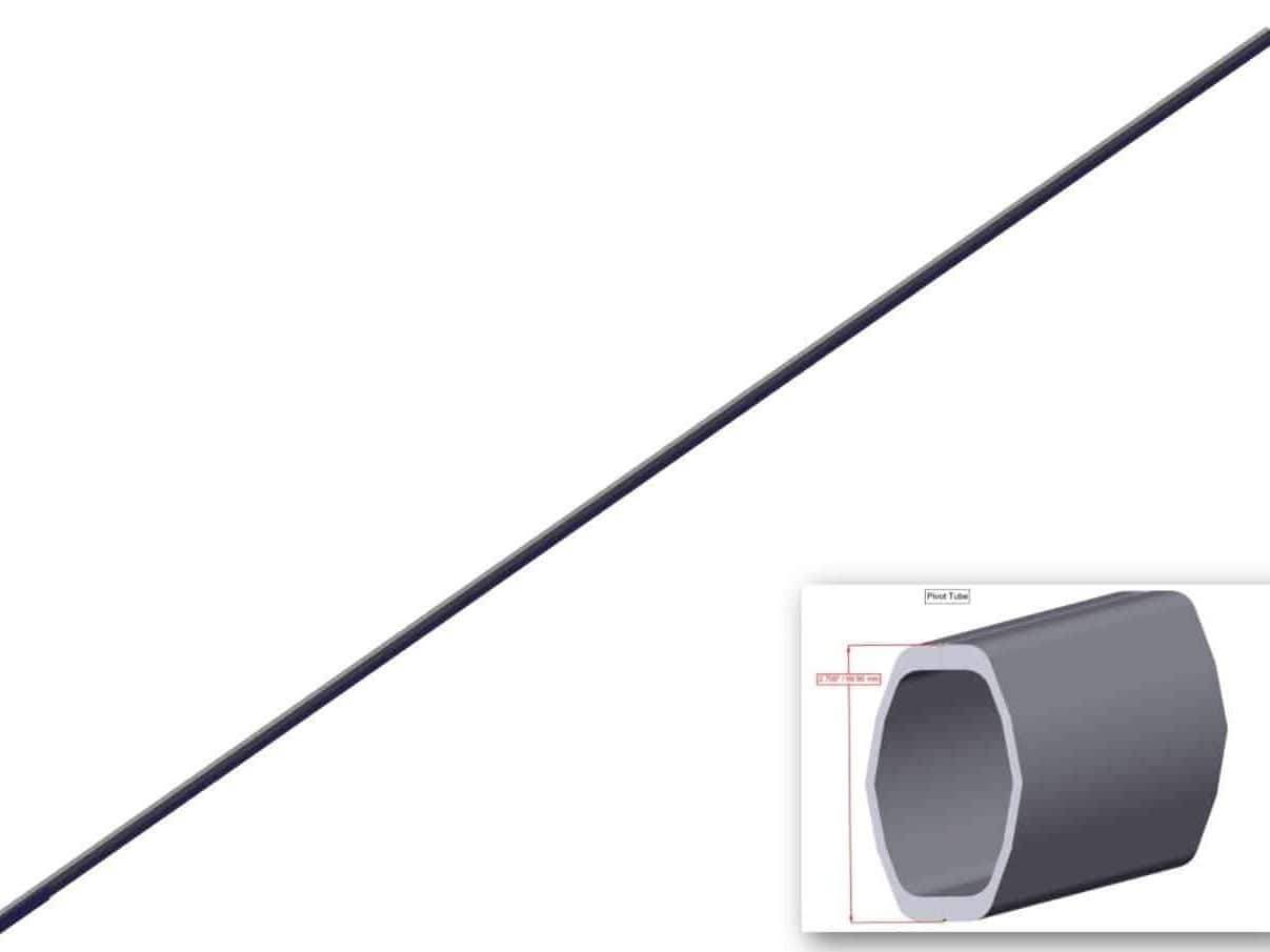 Roll Rite 46262, 22' Pivot Tube with Set Screws