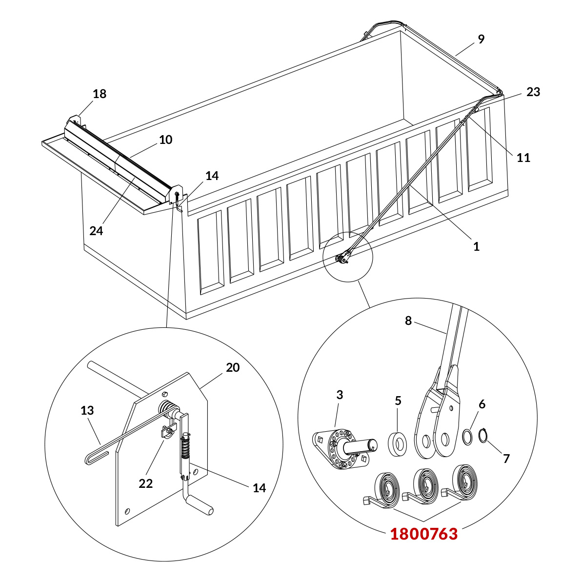 Donovan 1800763 Flat Coil Torsion Spring