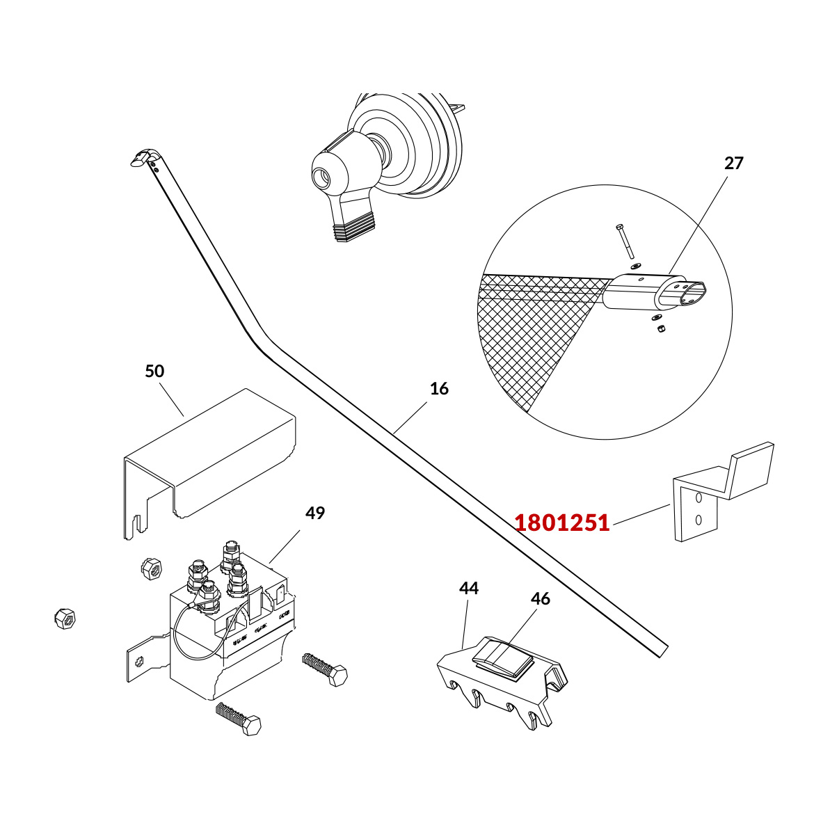 Donovan 1801251 Aluminum Pivot Arm Rest Bracket