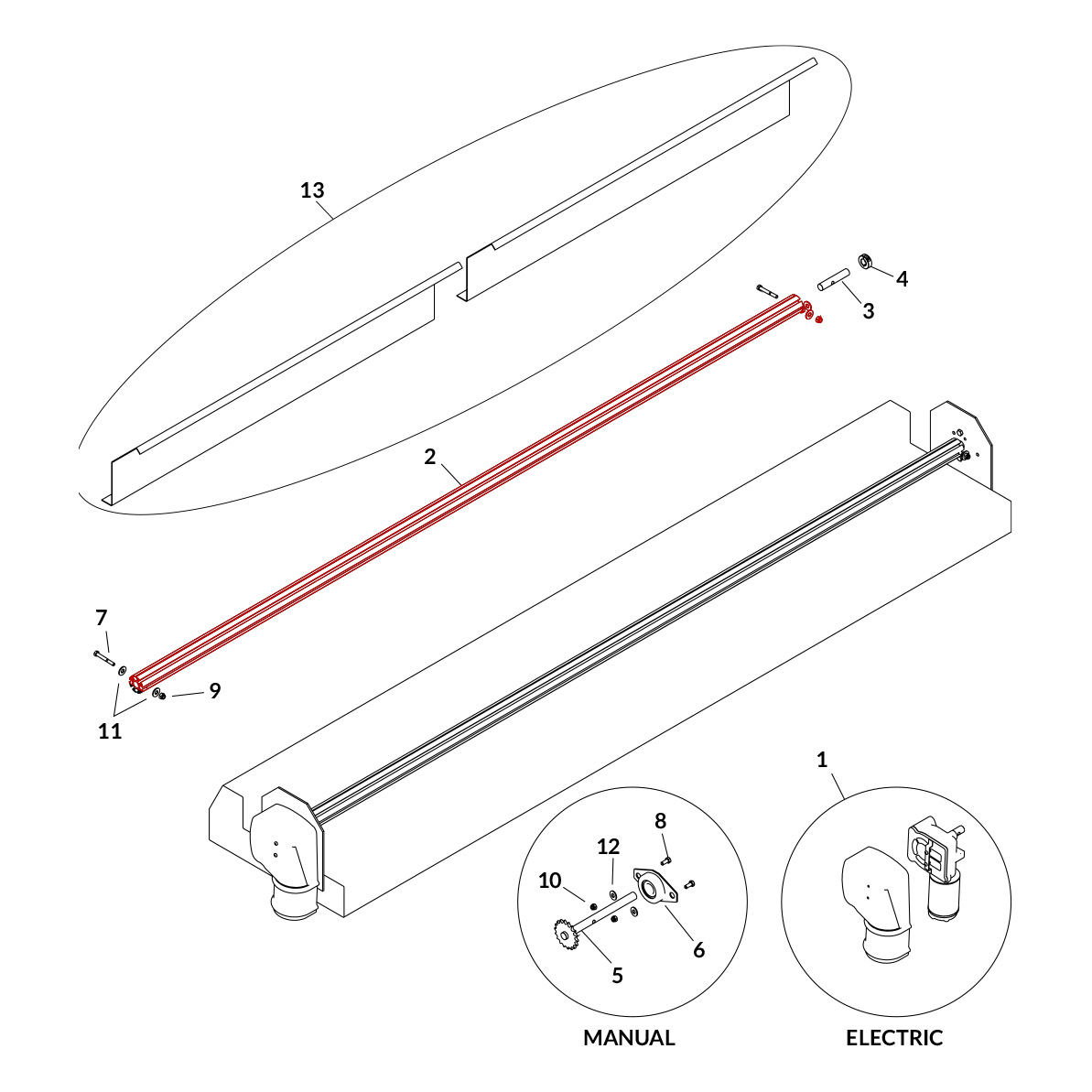 Donovan 1809330 Extruded Roller Bar