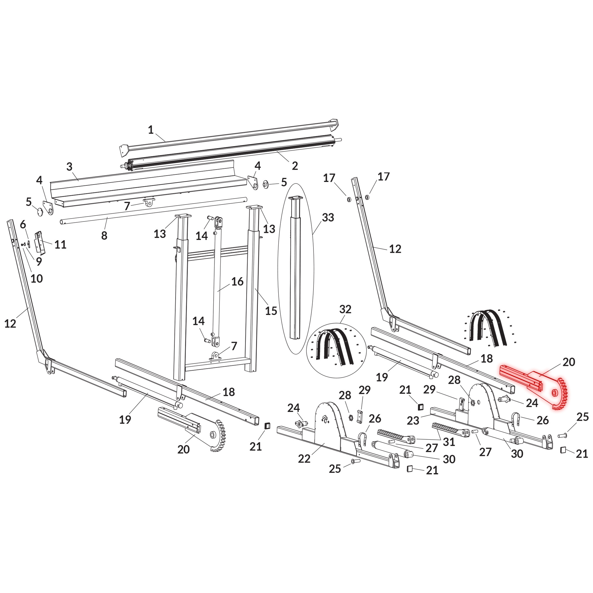 Donovan SWAT 1808887 Pivot Gear Arm