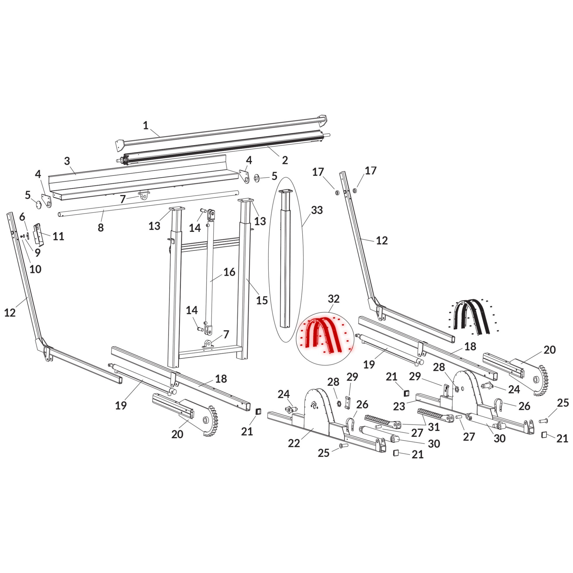 SWAT 1809366 Brush Weldments - Left | Donovan Tarp