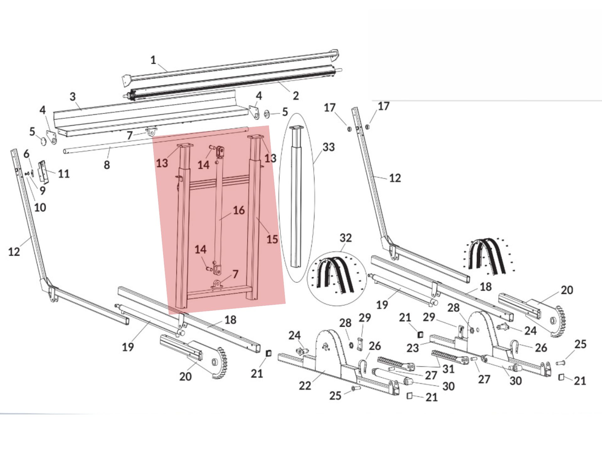 SWAT 1809687 Gantry with Telescopic Legs Donovan Tarp