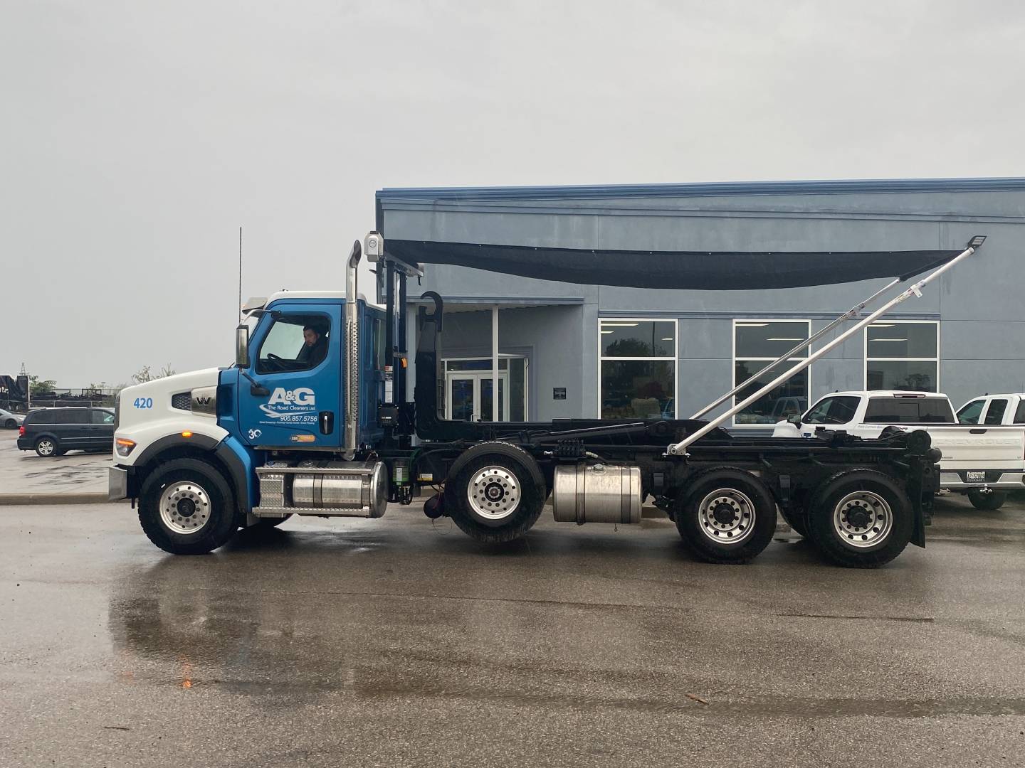 Roll Rite DC400 and DC402 Roll-Off Tarping System for Multi-Axle Roll-Off Trucks