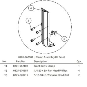 Aero 0201-962181, J Clamp Assembly Kit Conestoga Tarp