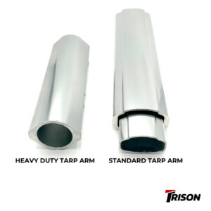 Difference between standard and heavy-duty tarp arms.