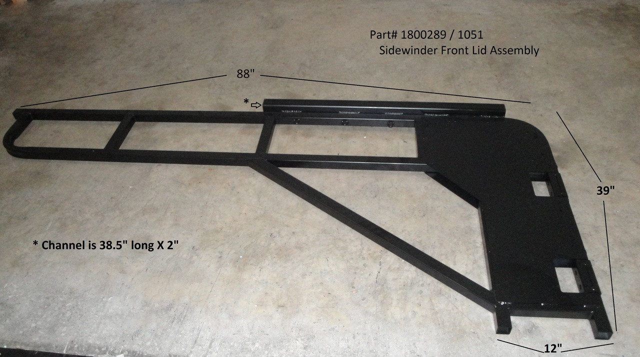 Donovan Sidewinder II, 1800289 Front Lid Assembly