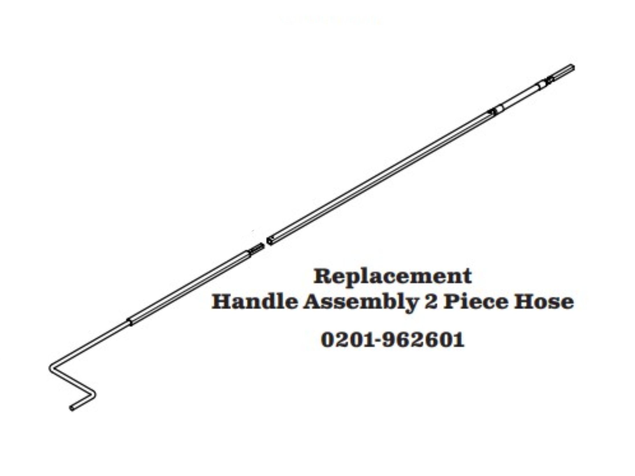 Aero 0201-962601 Replacement Handle Assembly 2 Piece Hose for Conestoga