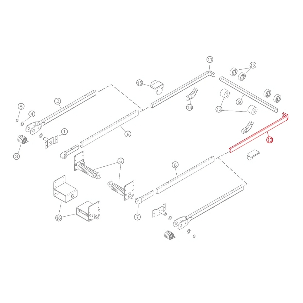 US Tarp 11236 98 Aluminum Upper Side Arm w 90 Degree Corner