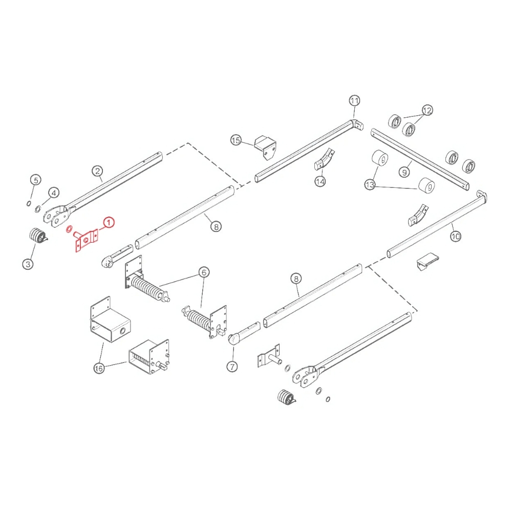 US Tarp 11183 3-Spring Pivot Pin