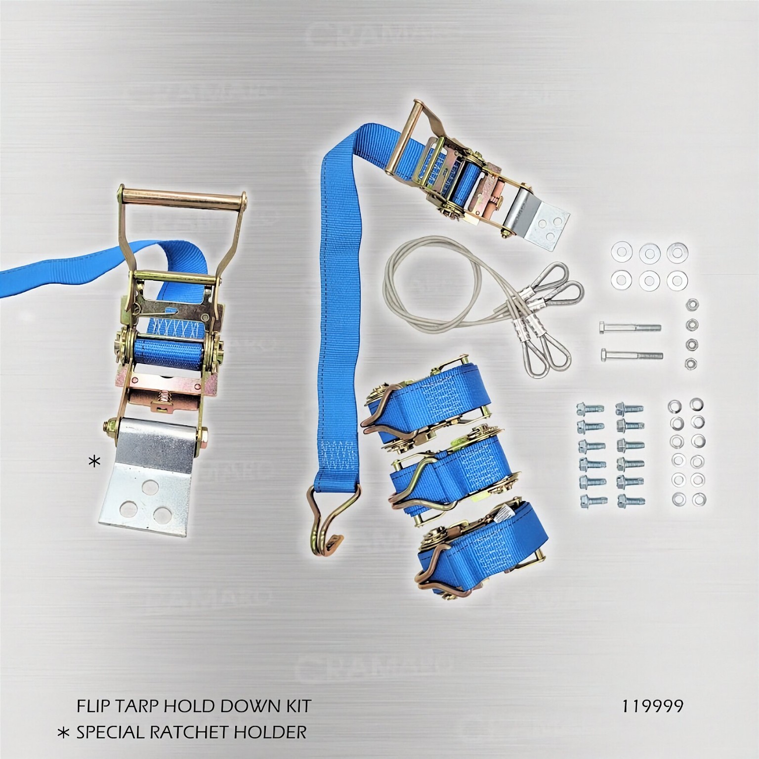 Cramaro 119999 Flip Tarp Hold Down Kit – Complete Strap & Cable Kit